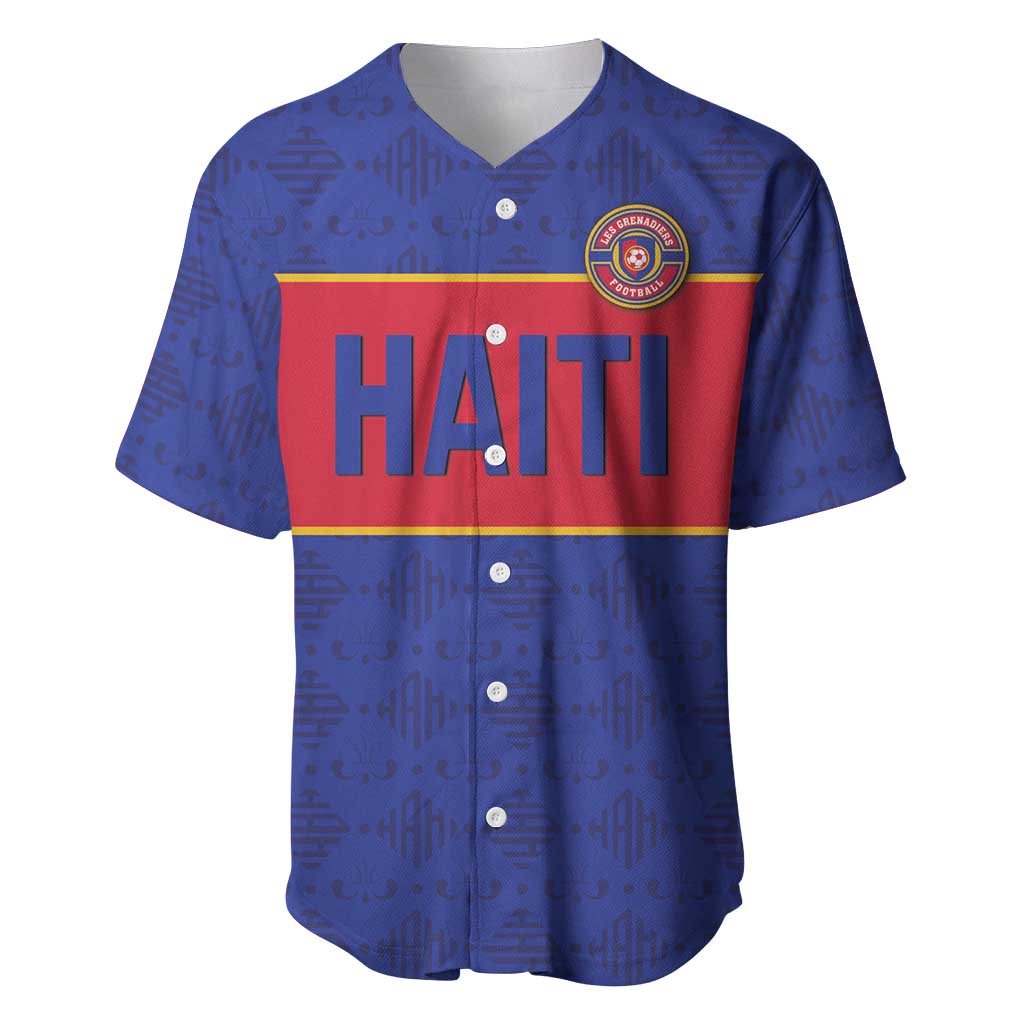 Custom Haiti Football Baseball Jersey Le Rouge et Bleu Sporty Style