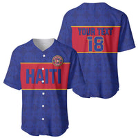 Custom Haiti Football Baseball Jersey Le Rouge et Bleu Sporty Style