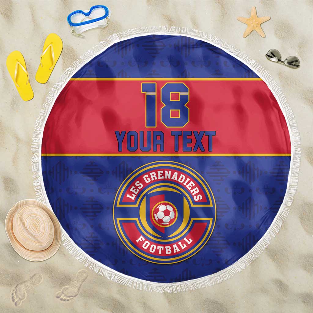 Custom Haiti Football Beach Blanket Le Rouge et Bleu Sporty Style