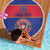 Custom Haiti Football Beach Blanket Le Rouge et Bleu Sporty Style