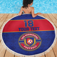 Custom Haiti Football Beach Blanket Le Rouge et Bleu Sporty Style