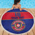Custom Haiti Football Beach Blanket Le Rouge et Bleu Sporty Style