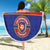 Custom Haiti Football Beach Blanket Le Rouge et Bleu Sporty Style
