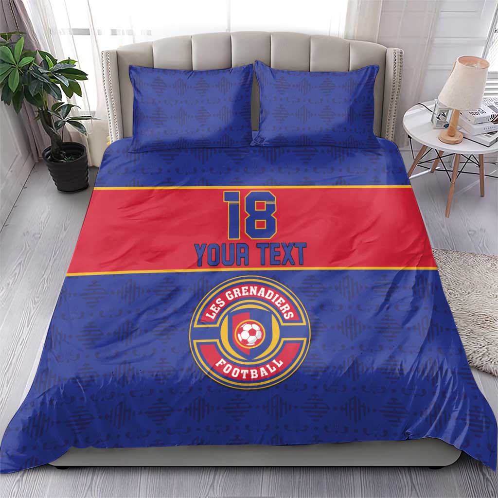 Custom Haiti Football Bedding Set Le Rouge et Bleu Sporty Style