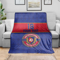 Custom Haiti Football Blanket Le Rouge et Bleu Sporty Style