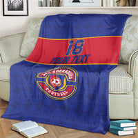 Custom Haiti Football Blanket Le Rouge et Bleu Sporty Style