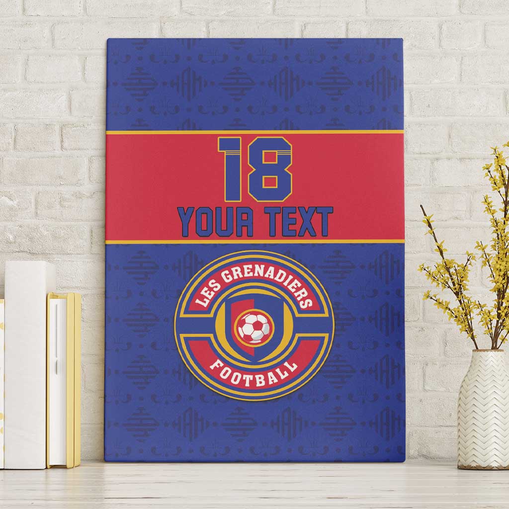 Custom Haiti Football Canvas Wall Art Le Rouge et Bleu Sporty Style