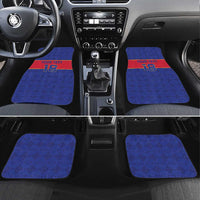 Custom Haiti Football Car Mats Le Rouge et Bleu Sporty Style