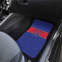 Custom Haiti Football Car Mats Le Rouge et Bleu Sporty Style