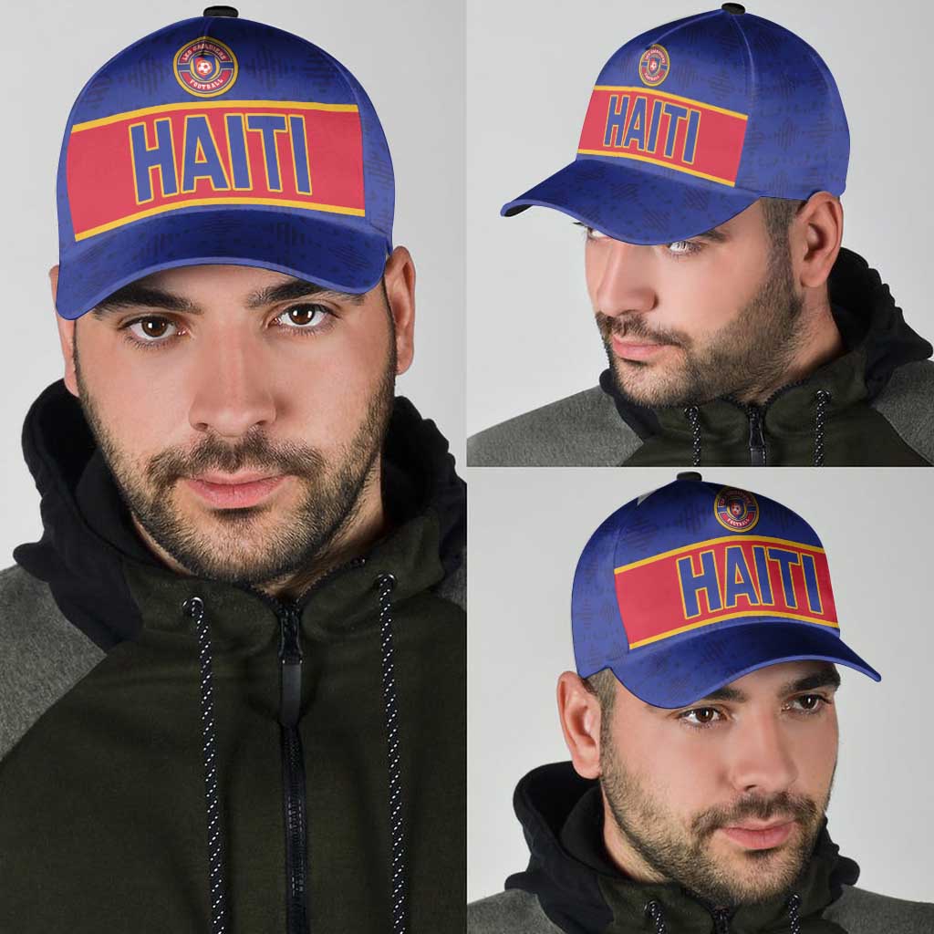 Haiti Football Classic Cap Le Rouge et Bleu Sporty Style - Wonder Print Shop