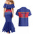 Custom Haiti Football Couples Matching Mermaid Dress and Hawaiian Shirt Le Rouge et Bleu Sporty Style
