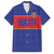 Custom Haiti Football Family Matching Long Sleeve Bodycon Dress and Hawaiian Shirt Le Rouge et Bleu Sporty Style