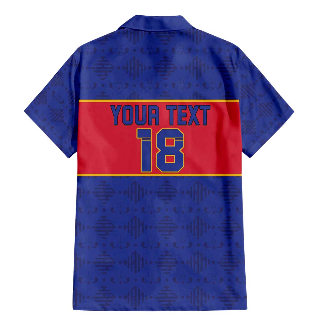 Custom Haiti Football Family Matching Mermaid Dress and Hawaiian Shirt Le Rouge et Bleu Sporty Style