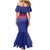 Custom Haiti Football Family Matching Mermaid Dress and Hawaiian Shirt Le Rouge et Bleu Sporty Style