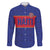Custom Haiti Football Family Matching Off The Shoulder Long Sleeve Dress and Hawaiian Shirt Le Rouge et Bleu Sporty Style
