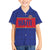 Custom Haiti Football Family Matching Off The Shoulder Long Sleeve Dress and Hawaiian Shirt Le Rouge et Bleu Sporty Style