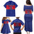 Custom Haiti Football Family Matching Puletasi and Hawaiian Shirt Le Rouge et Bleu Sporty Style