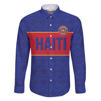 Custom Haiti Football Family Matching Puletasi and Hawaiian Shirt Le Rouge et Bleu Sporty Style