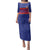 Custom Haiti Football Family Matching Puletasi and Hawaiian Shirt Le Rouge et Bleu Sporty Style