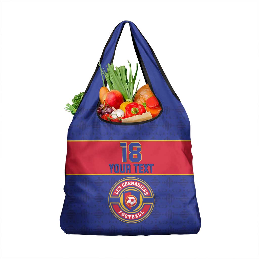 Custom Haiti Football Grocery Bag Le Rouge et Bleu Sporty Style