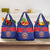 Custom Haiti Football Grocery Bag Le Rouge et Bleu Sporty Style