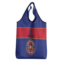 Custom Haiti Football Grocery Bag Le Rouge et Bleu Sporty Style