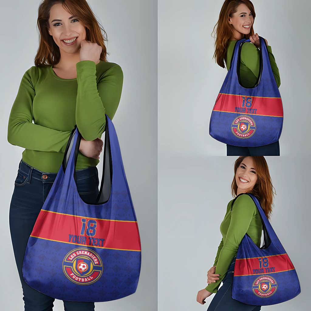 Custom Haiti Football Grocery Bag Le Rouge et Bleu Sporty Style