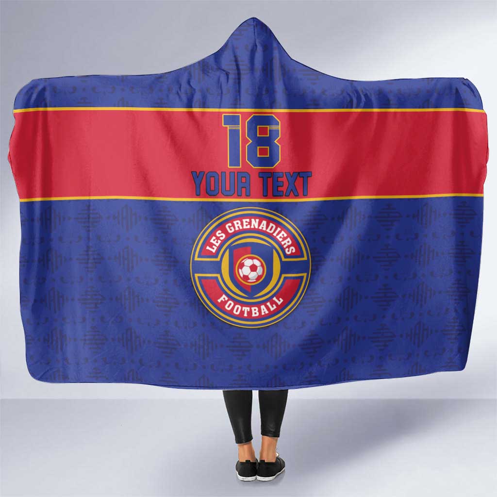 Custom Haiti Football Hooded Blanket Le Rouge et Bleu Sporty Style