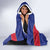 Custom Haiti Football Hooded Blanket Le Rouge et Bleu Sporty Style