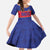 Custom Haiti Football Kid Short Sleeve Dress Le Rouge et Bleu Sporty Style