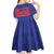 Custom Haiti Football Kid Short Sleeve Dress Le Rouge et Bleu Sporty Style