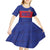 Custom Haiti Football Kid Short Sleeve Dress Le Rouge et Bleu Sporty Style