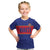 Custom Haiti Football Kid T Shirt Le Rouge et Bleu Sporty Style