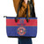 Custom Haiti Football Leather Tote Bag Le Rouge et Bleu Sporty Style