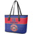 Custom Haiti Football Leather Tote Bag Le Rouge et Bleu Sporty Style