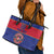 Custom Haiti Football Leather Tote Bag Le Rouge et Bleu Sporty Style