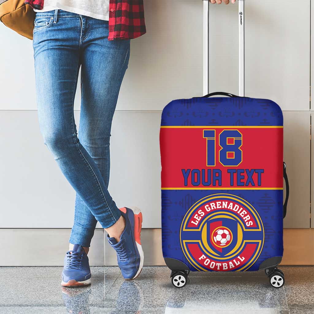 Custom Haiti Football Luggage Cover Le Rouge et Bleu Sporty Style