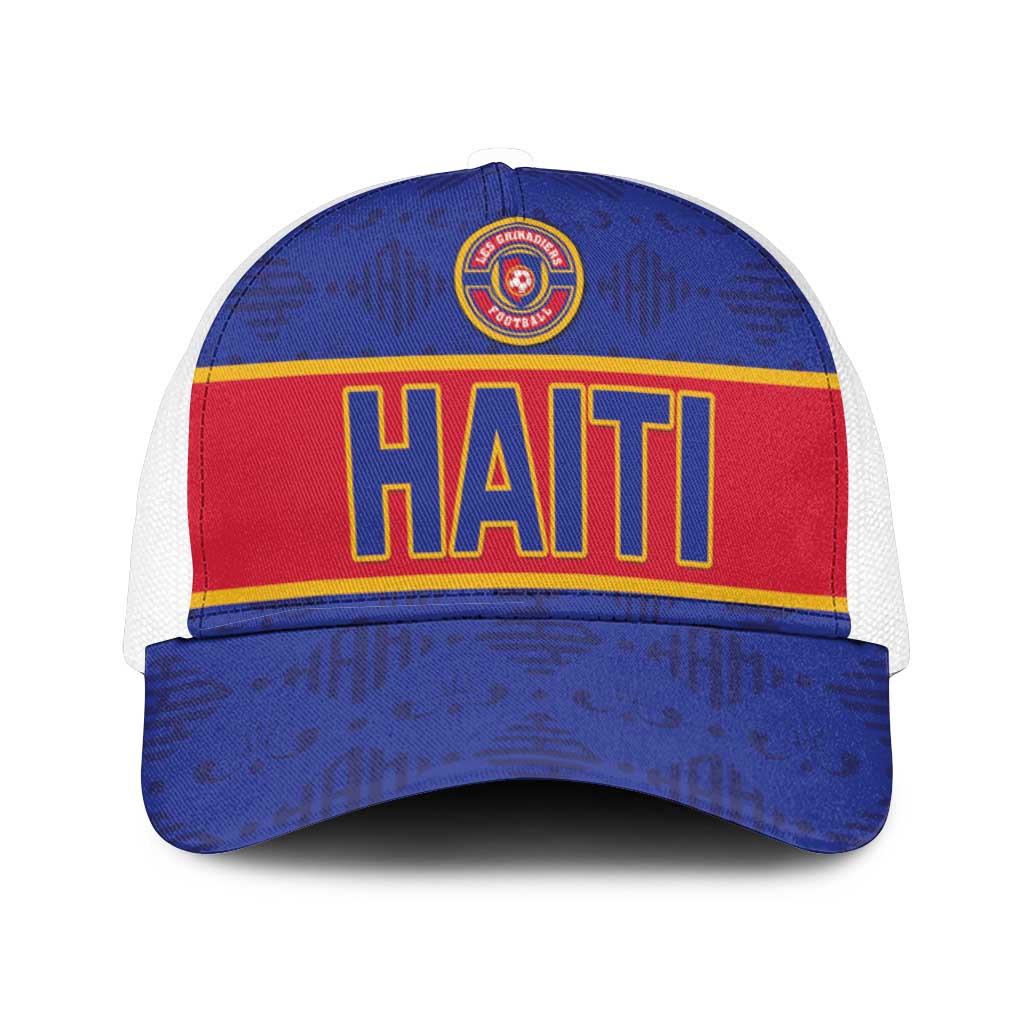 Haiti Football Mesh Trucker Cap Le Rouge et Bleu Sporty Style - Wonder Print Shop