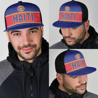 Haiti Football Mesh Trucker Cap Le Rouge et Bleu Sporty Style - Wonder Print Shop