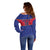 Custom Haiti Football Off Shoulder Sweater Le Rouge et Bleu Sporty Style