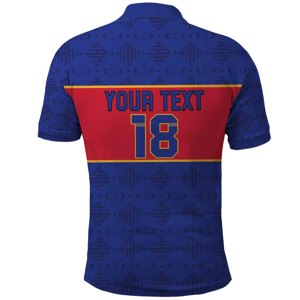 Custom Haiti Football Polo Shirt Le Rouge et Bleu Sporty Style