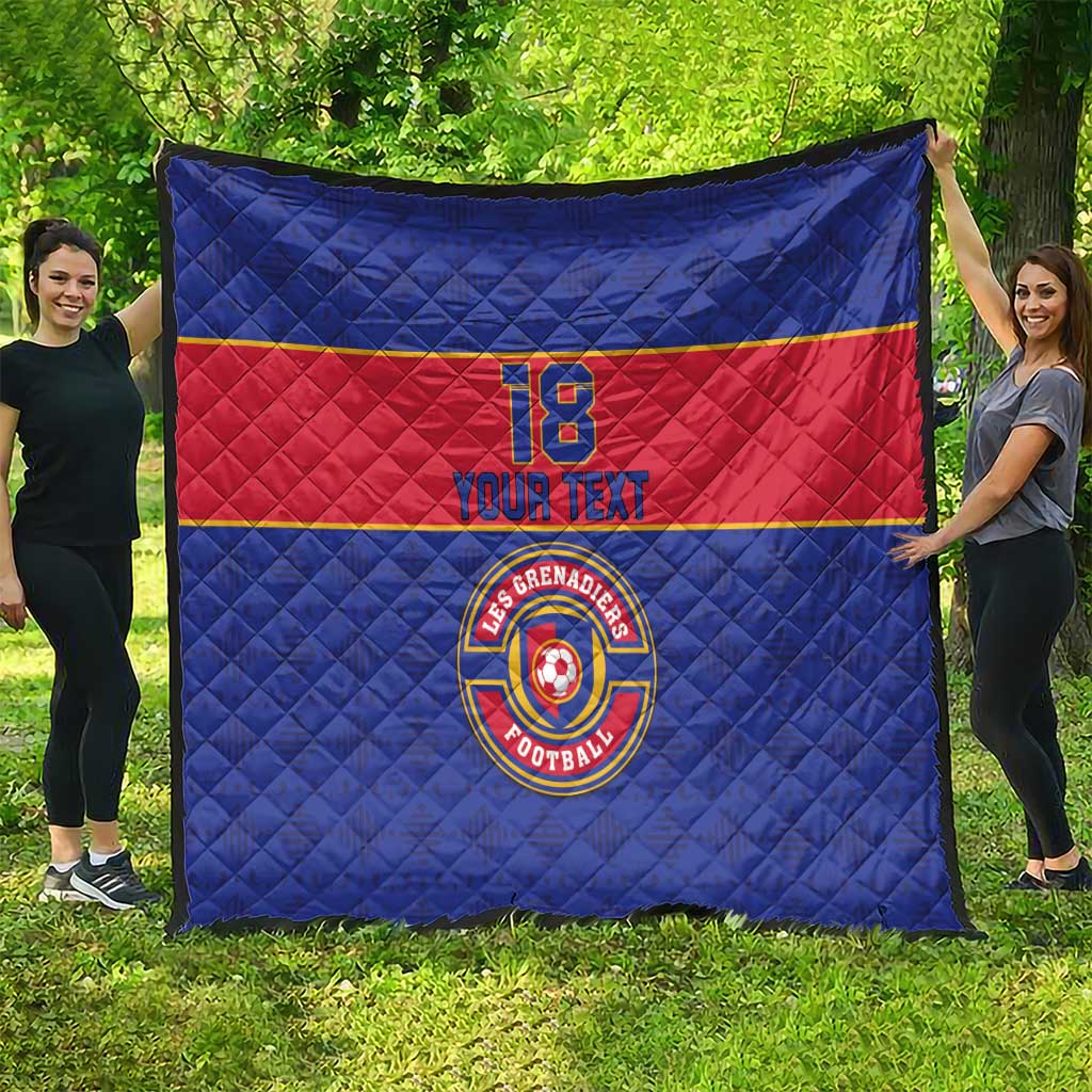 Custom Haiti Football Quilt Le Rouge et Bleu Sporty Style