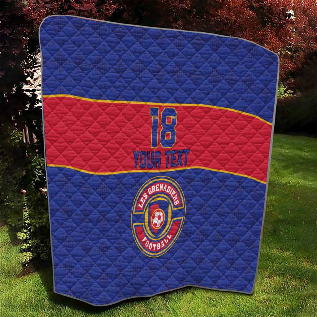 Custom Haiti Football Quilt Le Rouge et Bleu Sporty Style