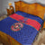 Custom Haiti Football Quilt Le Rouge et Bleu Sporty Style