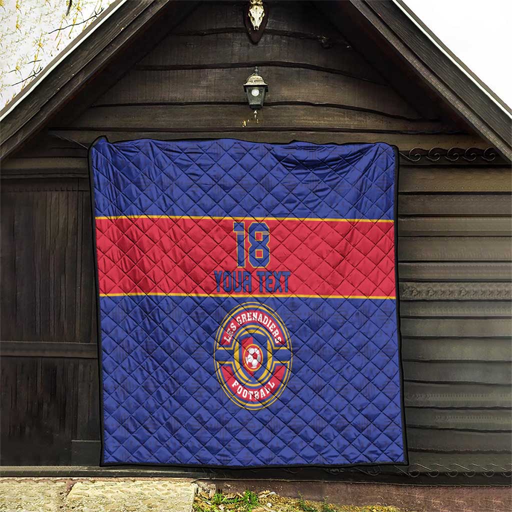 Custom Haiti Football Quilt Le Rouge et Bleu Sporty Style