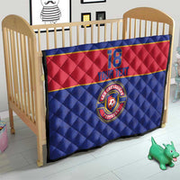 Custom Haiti Football Quilt Le Rouge et Bleu Sporty Style