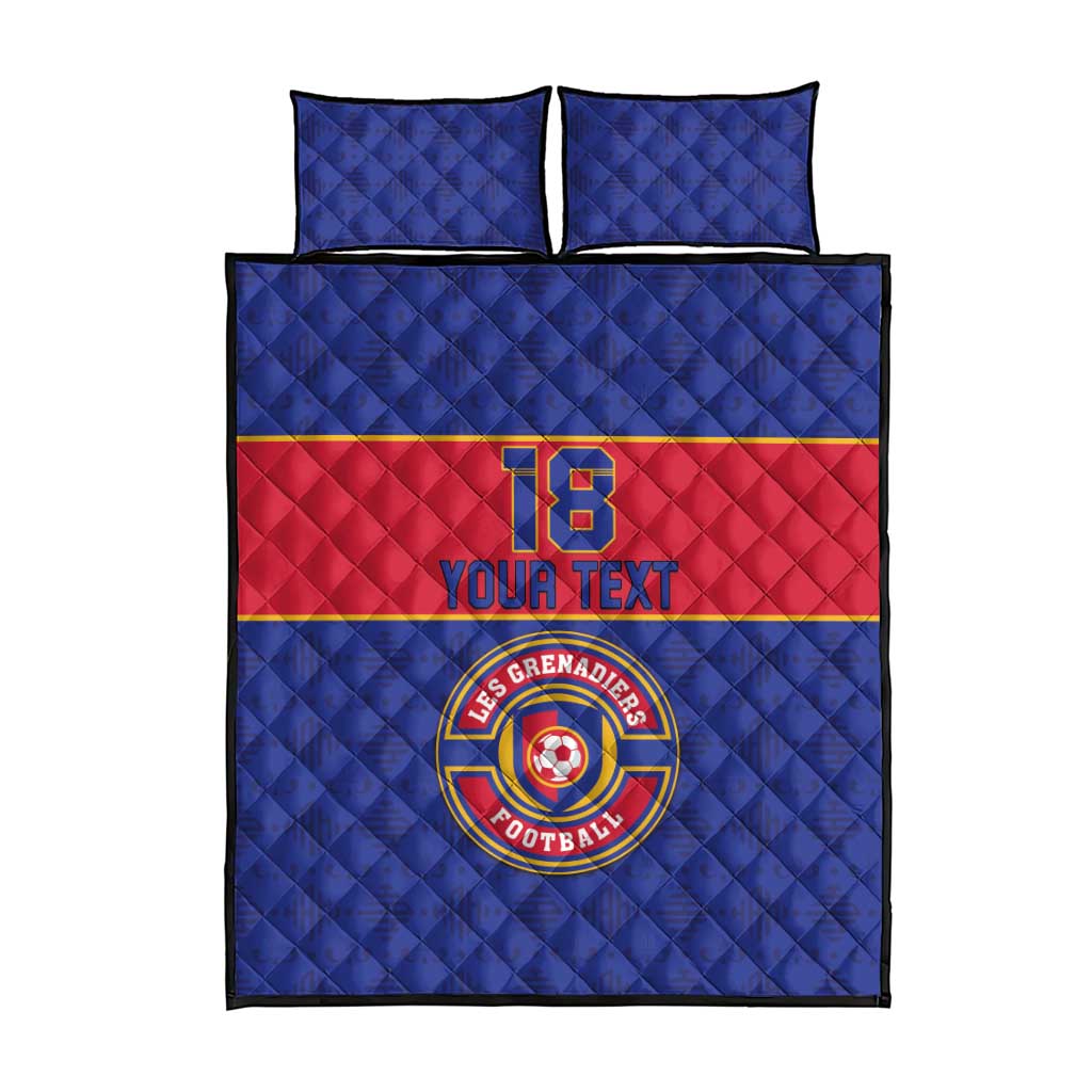 Custom Haiti Football Quilt Bed Set Le Rouge et Bleu Sporty Style