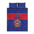 Custom Haiti Football Quilt Bed Set Le Rouge et Bleu Sporty Style