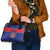 Custom Haiti Football Shoulder Handbag Le Rouge et Bleu Sporty Style