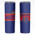 Custom Haiti Football Skinny Tumbler Le Rouge et Bleu Sporty Style